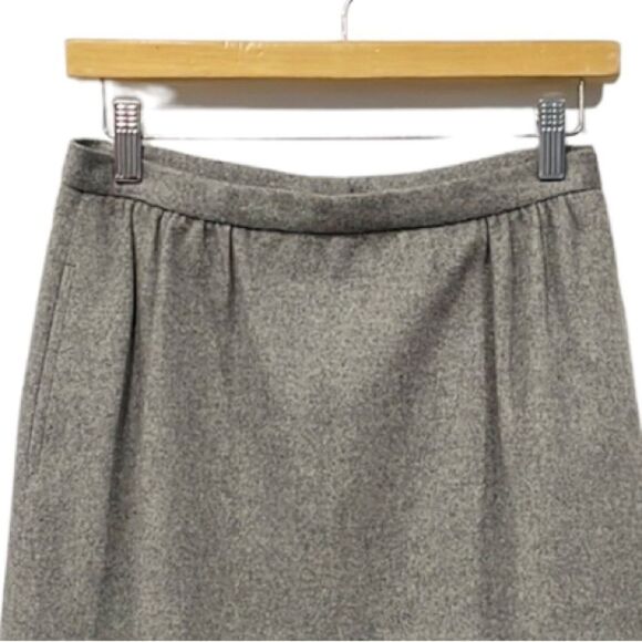 Vintage Pure Camel Hair High Waisted Midi Skirt Women's Sz 10 Gray - Picture 2 of 8